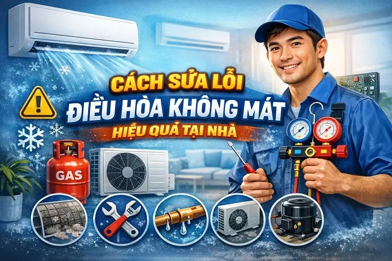 Bật Mí Cách Sửa Lỗi Điều Hòa Không Mát Hiệu Quả Nhất